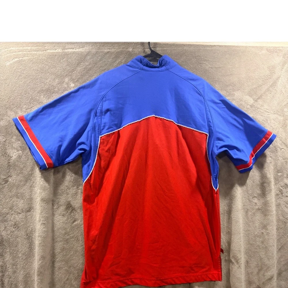 Vintage Air Jordan 23 Quarter Zip Warmup Shirt Mens XXL Blue Red Colorblock